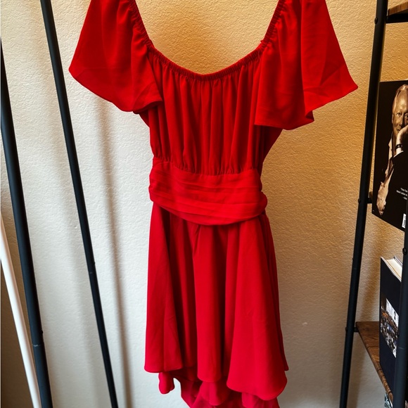 Red Backless Romper - Picture 2 of 2